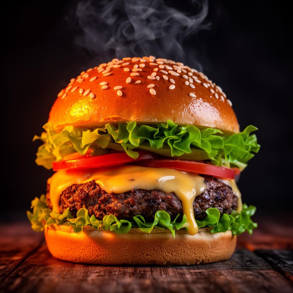 Mini burger artesanal com queijo derretido